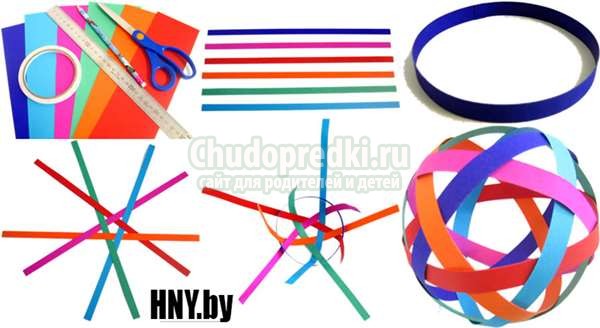 елочные игрушки из бумаги