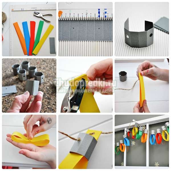 елочные игрушки из бумаги