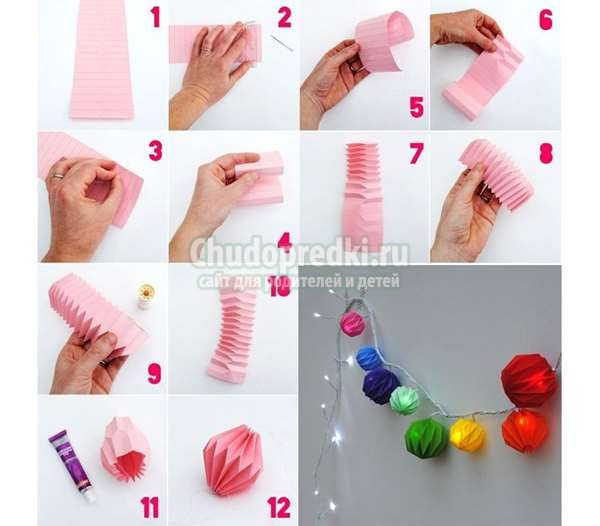 елочные игрушки из бумаги