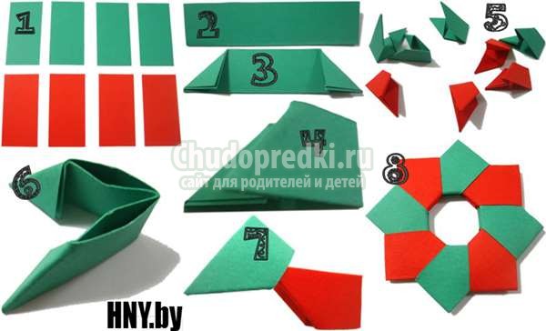 елочные игрушки из бумаги