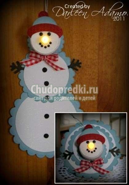 Открытка Снеговик