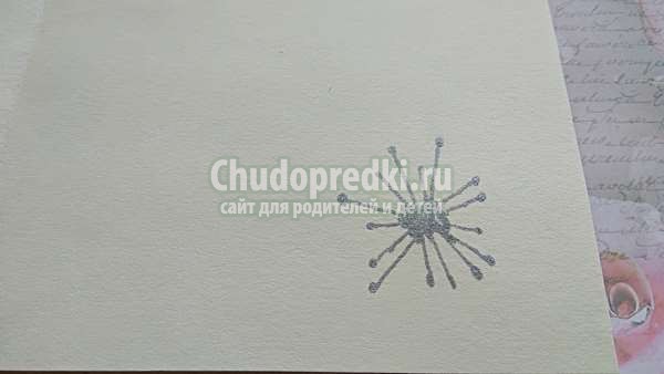 Новогодняя открытка со снеговиком