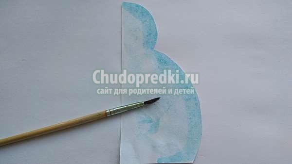 Новогодняя открытка со снеговиком