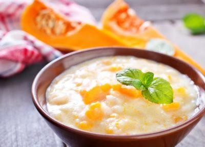 Тыквенная каша с рисом на молоке