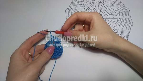 круглый мотив крючком
