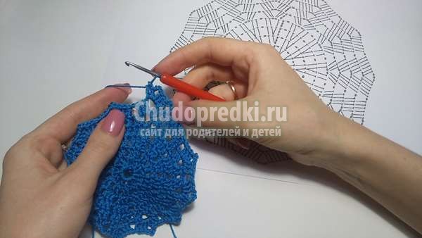 круглый мотив крючком