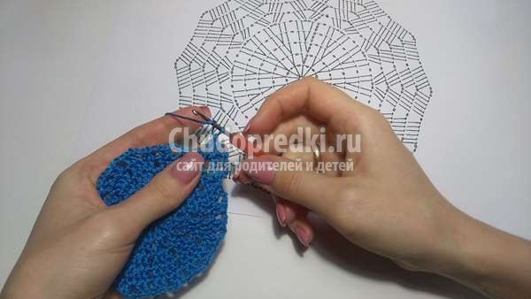 круглый мотив крючком