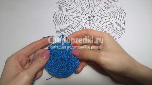 круглый мотив крючком