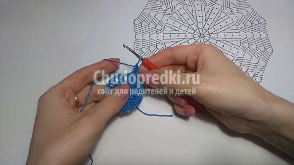 круглый мотив крючком