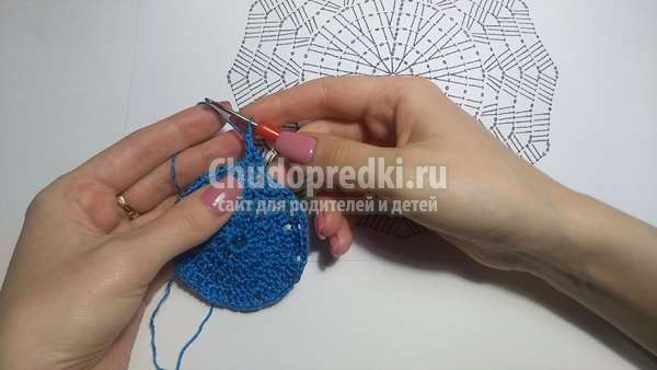 круглый мотив крючком