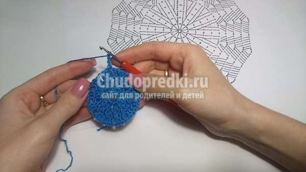 круглый мотив крючком