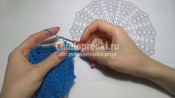 круглый мотив крючком