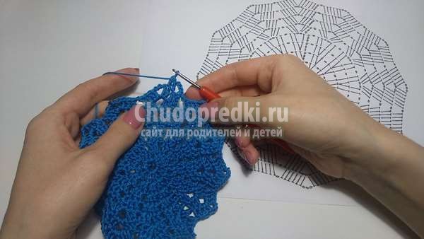 круглый мотив крючком