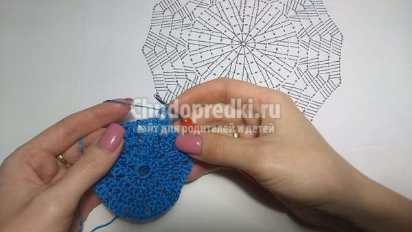 круглый мотив крючком
