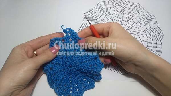 круглый мотив крючком
