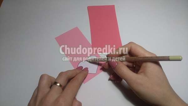 Открытка из крафт-бумаги сердца