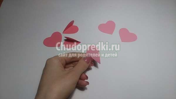 Открытка из крафт-бумаги сердца