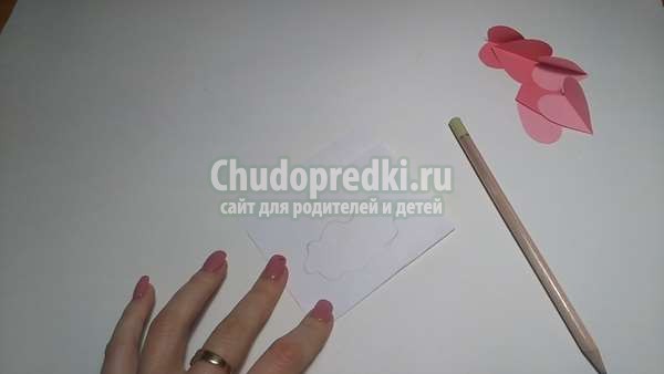 Открытка из крафт-бумаги сердца