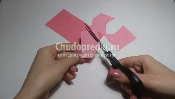 Открытка из крафт-бумаги сердца