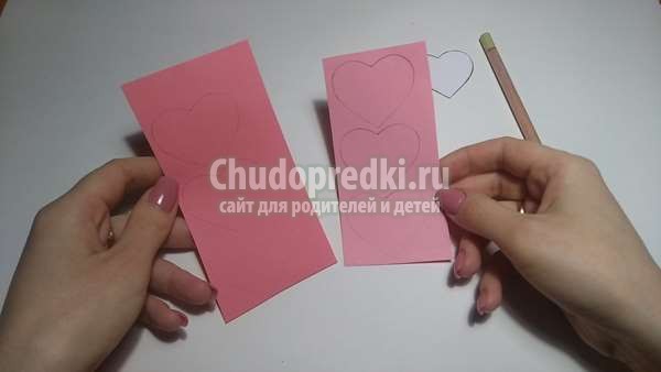 Открытка из крафт-бумаги сердца