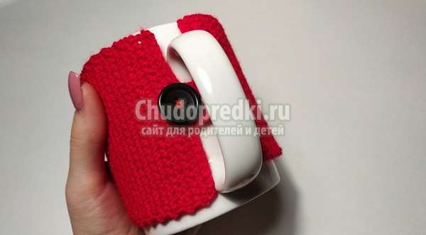 Чехол на кружку крючком