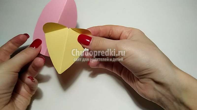 объемная мышка из цветной бумаги