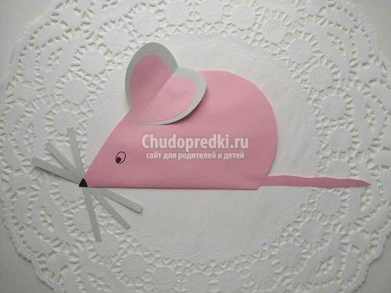 мышь из цветной бумаги