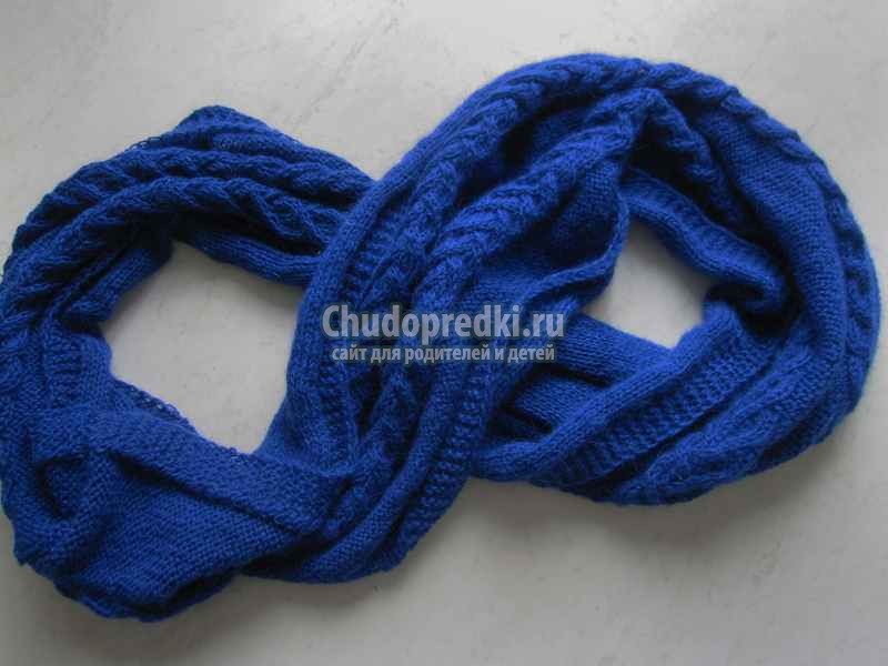 Снуд в два оборота спицами