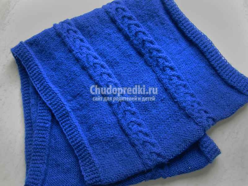 Снуд в два оборота спицами