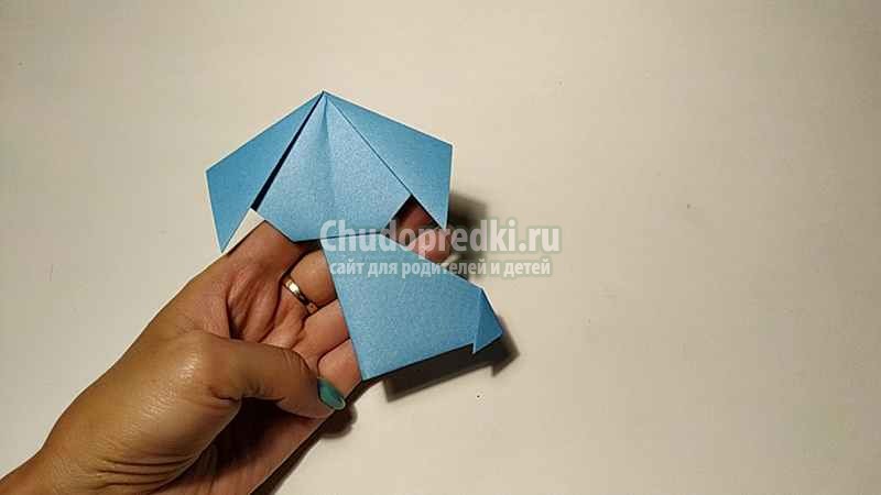 Простая собачка оригами