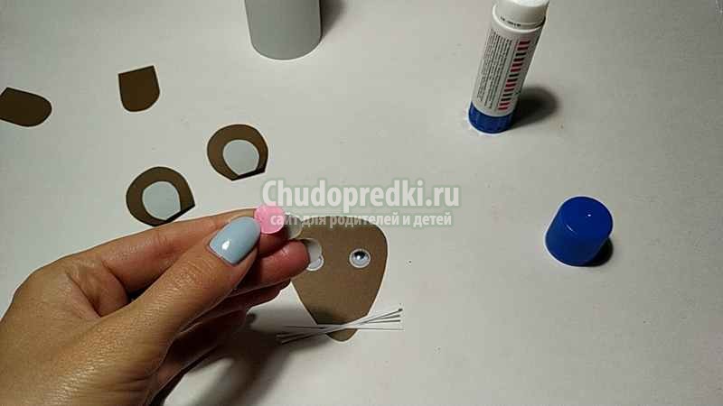 Мышка из цветной бумаги