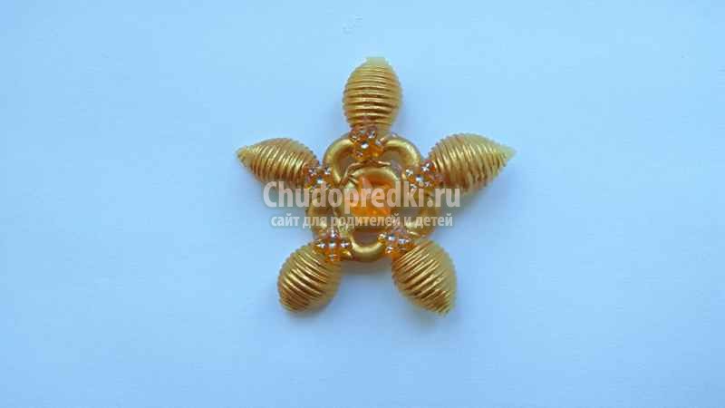 снежинки из макарон