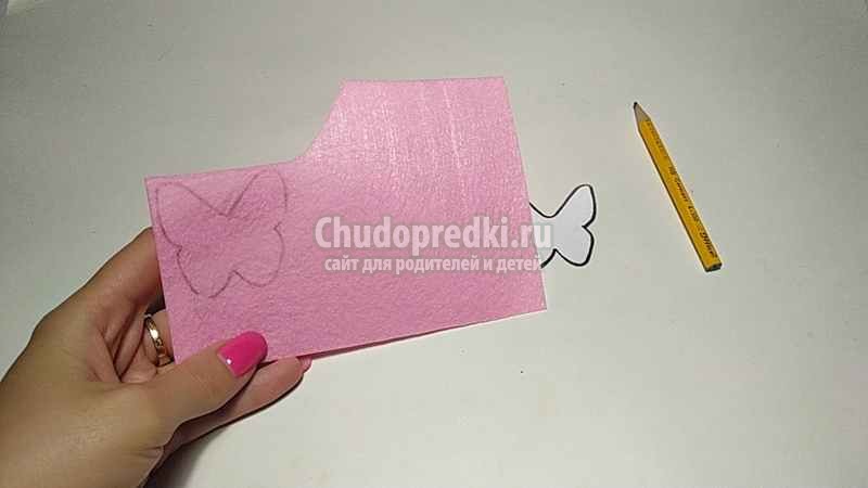 заколка из фетра Бабочка