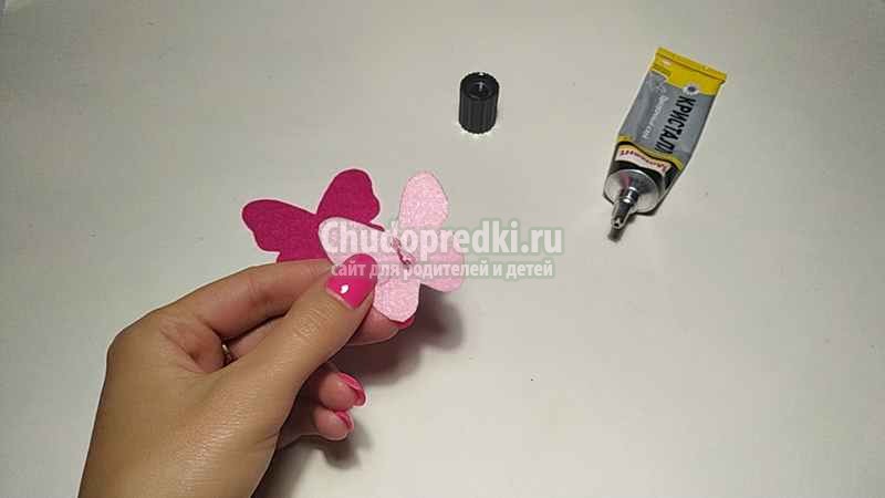 заколка из фетра Бабочка