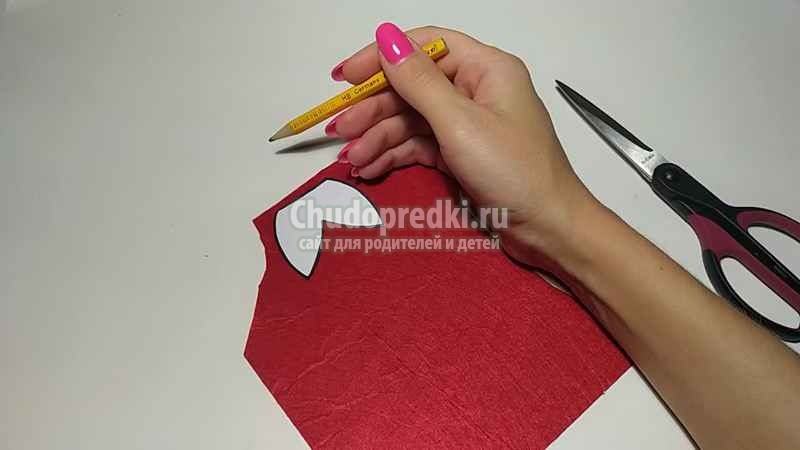заколка из фетра. Божья коровка