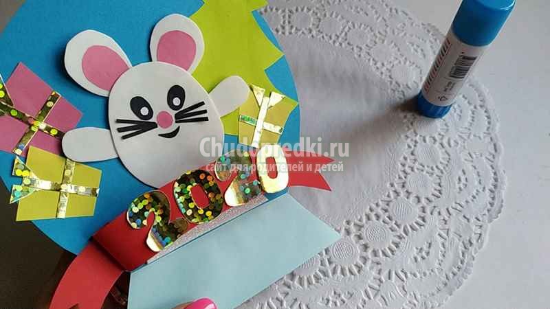 зимняя поделка Мышка