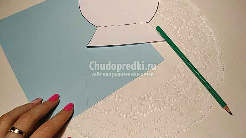 зимняя поделка Снеговик в новогоднем шаре