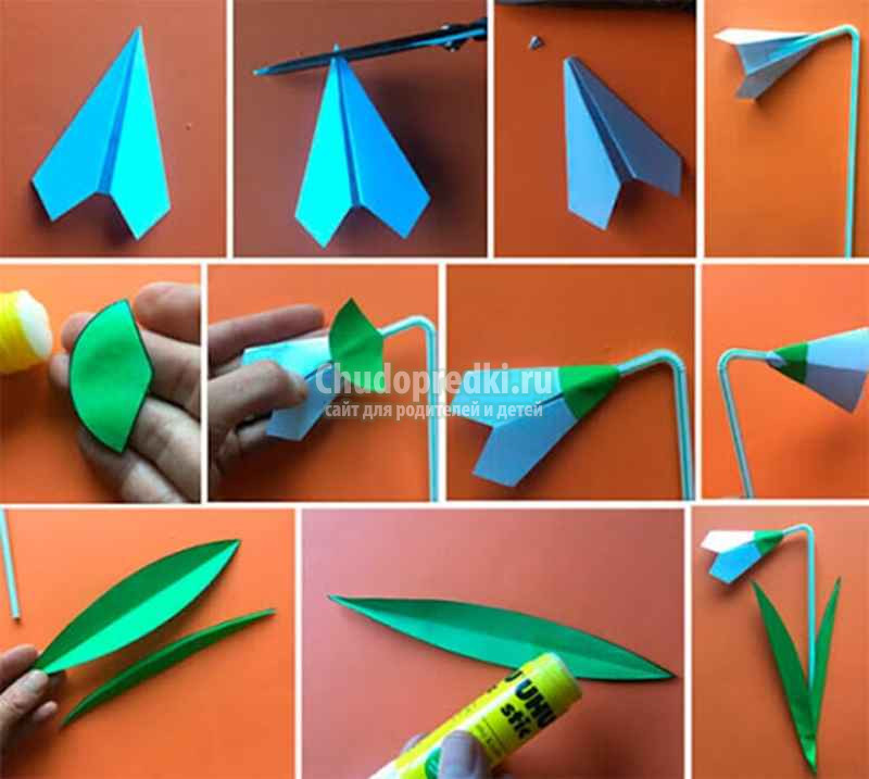подснежники из бумаги