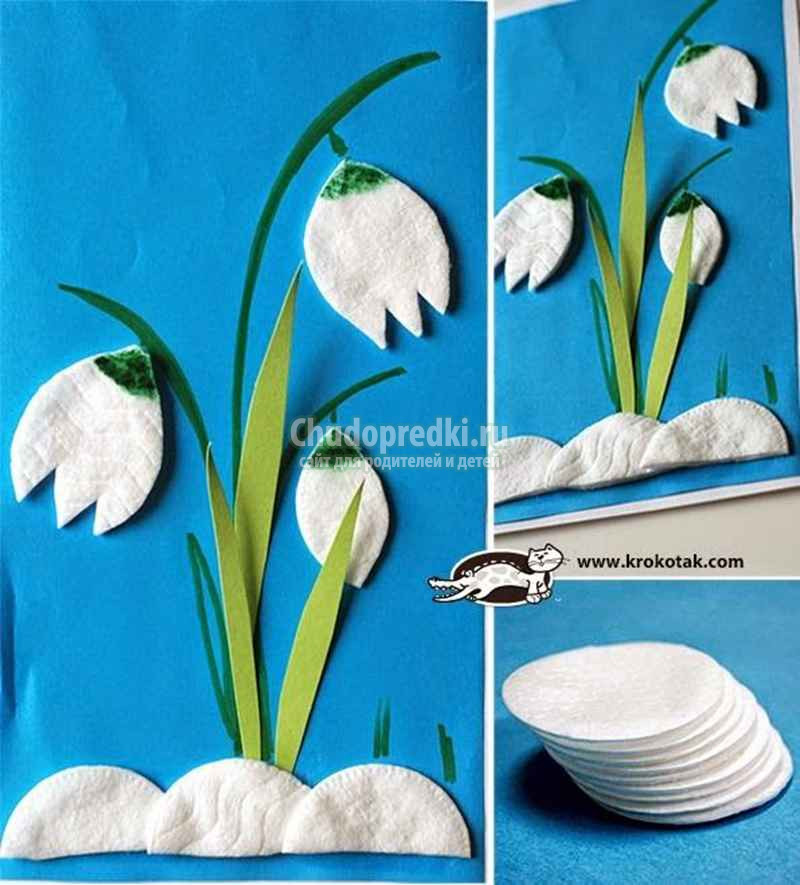подснежники из бумаги