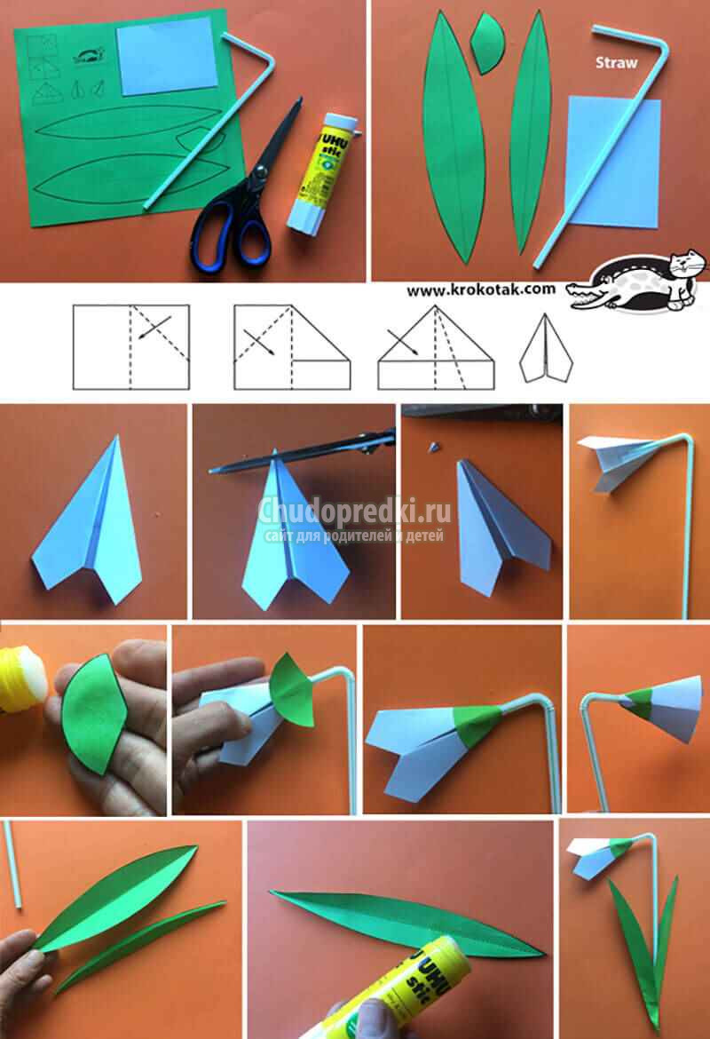 подснежники из бумаги
