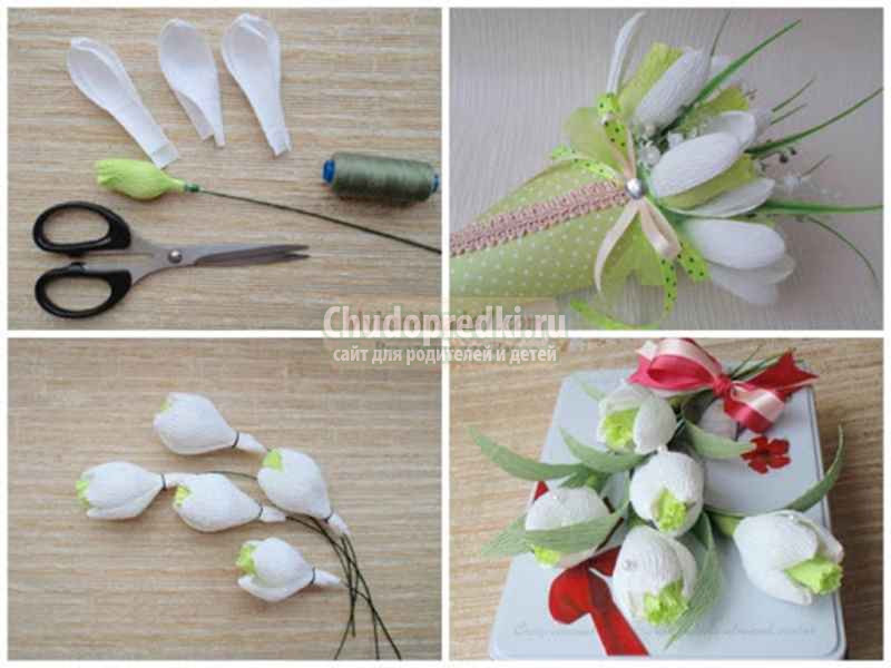 подснежники из бумаги