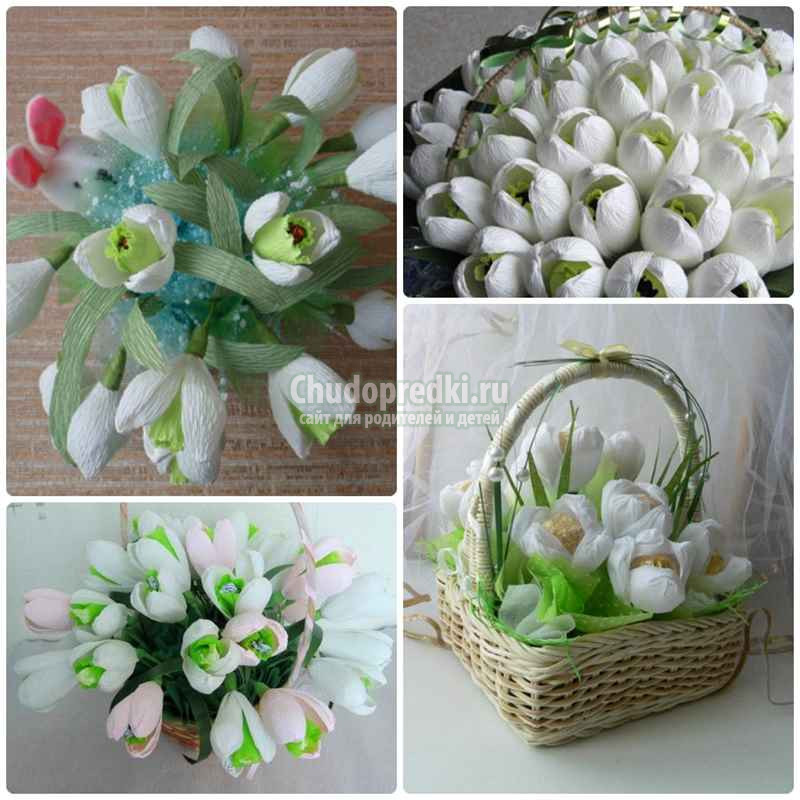 подснежники из бумаги