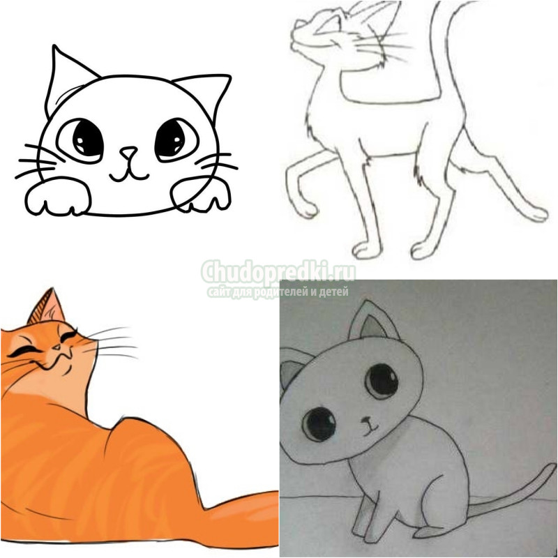 Как нарисовать кошку. Просто и быстро. Поэтапно с фото