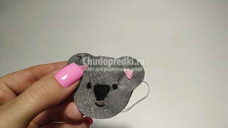 заколка из фетра коала