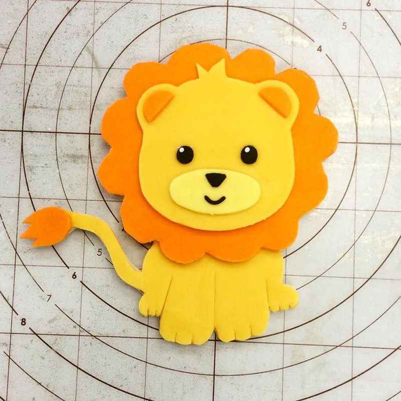 Аппликация из бумаги лев