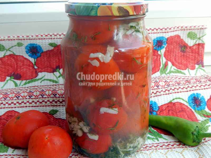 Помидоры под снегом без стерилизации